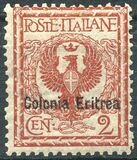 [Italian Postage Stamps Overprinted "Colonia Eritrea", type E1]