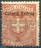 [Coat of Arms - Italian Postage Stamps Overprinted "Colonia Eritrea", type C1]