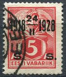 [Stamps of 1922-1925 Surcharged in Red or Black, type AB1]