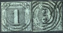 [No. 4 & 8 Printed on Greenish Blue Paper, タイプ A6]