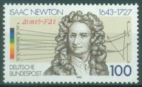 [350° Anniversario della nascita di Sir Isaac Newton - Stampatore: Bundesdruckerei, Scrivi BBO]