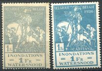 [Pro víctimas de las inundaciones. San Martín partiendo su capa para compartirla con un mendigo, obra de Anton Van Dyck, 1.599 - 1.641, tipo BZ]