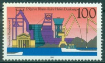 [275° Anniversario del Porto Reno-Ruhr, Duisburg - Carta: fluorescente, Scrivi AYD]