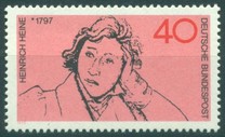 [175° anniversario della nascita di Heinrich Heine -  Carta: fluorescente, Scrivi TW]