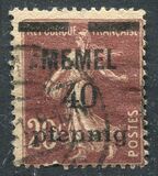 [French Postage Stamps Overprinted "MEMEL" and Surcharged, type B4]