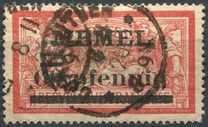 [French Postage Stamps Overprinted "MEMEL" and Surcharged, type B6]