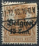 [German Empire Postage Stamps Surcharged "F and Cent" & Overprinted "Belgien", 유형 B6]