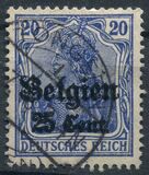 [German Empire Postage Stamps Surcharged "F and Cent" & Overprinted "Belgien", 유형 B8]