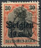 [German Empire Postage Stamps Surcharged "F and Cent" & Overprinted "Belgien", 유형 B9]