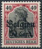 [German Empire Postage Stamps Surcharged "F and Cent" & Overprinted "Belgien", 유형 B10]