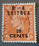 [King George VI - Great Britain Postage stamp Overprinted B.M.A. - ERITREA" and Surcharged Value, tip A2]