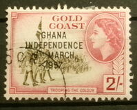 [Queen Elizabeth Stamps of 1952 of Gold Coast Overprinted "GHANA INDEPENDENCE 6TH.. MARCH, 1957", Tip B6]