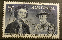 [50° anniversario. del movimento ragazze guida - Tipografia: Note Printing Branch, Reserve Bank of Australia, Scrivi FW]