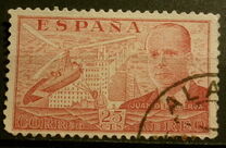 [Airmail - Juan di la Cierva - Different Perforation - Stoneprint from F.N.M.T, type LH8]
