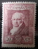 [The 100th Anniversary of the Death of Francisco de Goya, 1746-1828 - Inscription "1746 - CORREOS ESPANA - 1828", tegund CO5]