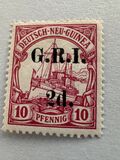 [German New Guinea Stamps of 1901 Surcharged and Overprinted "G.R.I." - Georgius Rex Imperator, type A2]