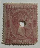 [King Alfonso XII - Value in Milesimos de Peso, type R7]