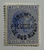 [King Alfonso XII Issue of 1880 Surcharged & Overprinted "HABILITADO PA. CORREOS", type Y19]