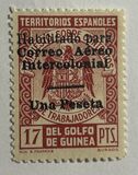 [Airmail - Inscription "Habilitado para - Correo Aereo - Intercolonial - Una peseta", type AJ2]
