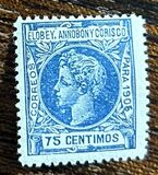[King Alfonso XII - Blue Control Number on Backside, type B9]