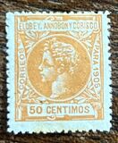 [King Alfonso XII - Blue Control Number on Backside, type B8]