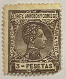 [King Alfonso XIII - Blue Control Number on Backside, type D12]