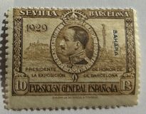 [Seville - Barcelona Issue of Spain Overprinted "SAHARA" Horizontally or Vertically, type C10]