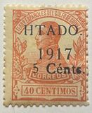 [King Alfonso XIII Stamps of 1917 Overprinted & Surcharged, type O]