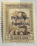 [Stamps of 1931 with Different Writing - Overprinted "Repbública Espanola" in Blue or Red, type Z13]