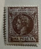 [King Alfonso XII - Blue Control Number on Backside, type B10]