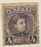 [King Alfonso XIII - Blue Control Numbers on Backside, Typ AT10]