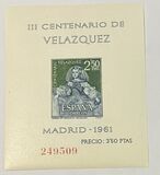 [The 300th Anniversary of the Death of Diego Rodriguez de Silva Velazquez, 1599-1660, Tip AWC]