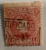 [King Alfonso XIII - Control Number on Backside - New Colors, type AT15]