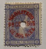 [Telegraph Stamps Surcharged & Overprinted "HABITADO PA. CORREOS", type Y7]