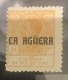 [King Alfonso XIII of Spain - Not Issued Rio de Oro Postage Stamps Overprinted "LA AGUERA", type A12]