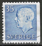 [King Gustaf VI Adolf of Sweden & Tree Crowns - New Colors and Values, type FA60]