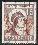 [St. Bridget of Sweden - Inscription "SANCTA BIRGITTA", type BV]