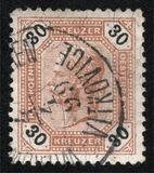 [Emperor Franz Josef I, 1830-1916 - Black Numerals on White Background, type P2]