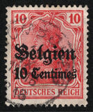 [German Empire Postage Stamps Surcharged "Fr. and C." or "Centimes" & Overprinted "Belgien", tip A2]