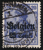 [German Empire Postage Stamps Surcharged "F and Cent" & Overprinted "Belgien", type B8]