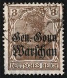 [German Empire Postage Stamps Overprinted "Gen.-Gouv. Warschau", タイプ B1]