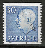 [King Gustaf VI Adolf of Sweden - White Numerals, with Imprint, тып FA6]