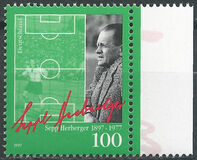 [The 100th Anniversary of the Birth of Sepp Herberger, Football coach and Player, type BLF]