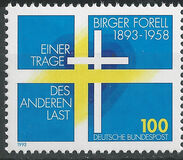 [Centenario del nacimiento de Birger Forell, 1.893 - 1.958. Sacerdote y teólogo sueco., tipo BDJ]