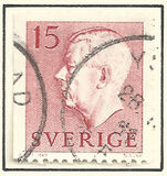 [King Gustaf VI Adolf of Sweden - New Engravement with Imprint, type EE1]