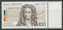 [350° Anniversario della nascita di Sir Isaac Newton - Stampatore: Bundesdruckerei, Scrivi BBO]