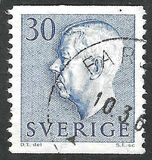 [King Gustaf VI Adolf of Sweden - New Engravement with Imprint, type EE4]