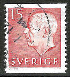 [King Gustaf VI Adolf of Sweden - White Numerals, with Imprint, ประเภท FA]