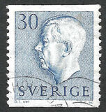 [King Gustaf VI Adolf of Sweden - New Engravement with Imprint, type EE4]