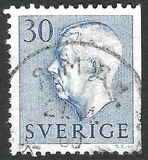 [King Gustaf VI Adolf of Sweden - New Engravement with Imprint, type EE4]